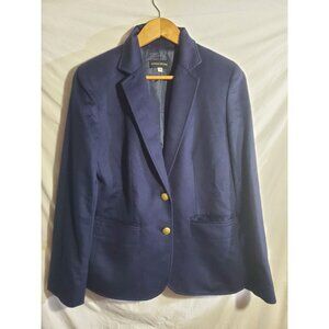 Vtg Sutton Studio Blazer Woman's 4 100% Cashmere Navy Jacket Preppy Work  C2